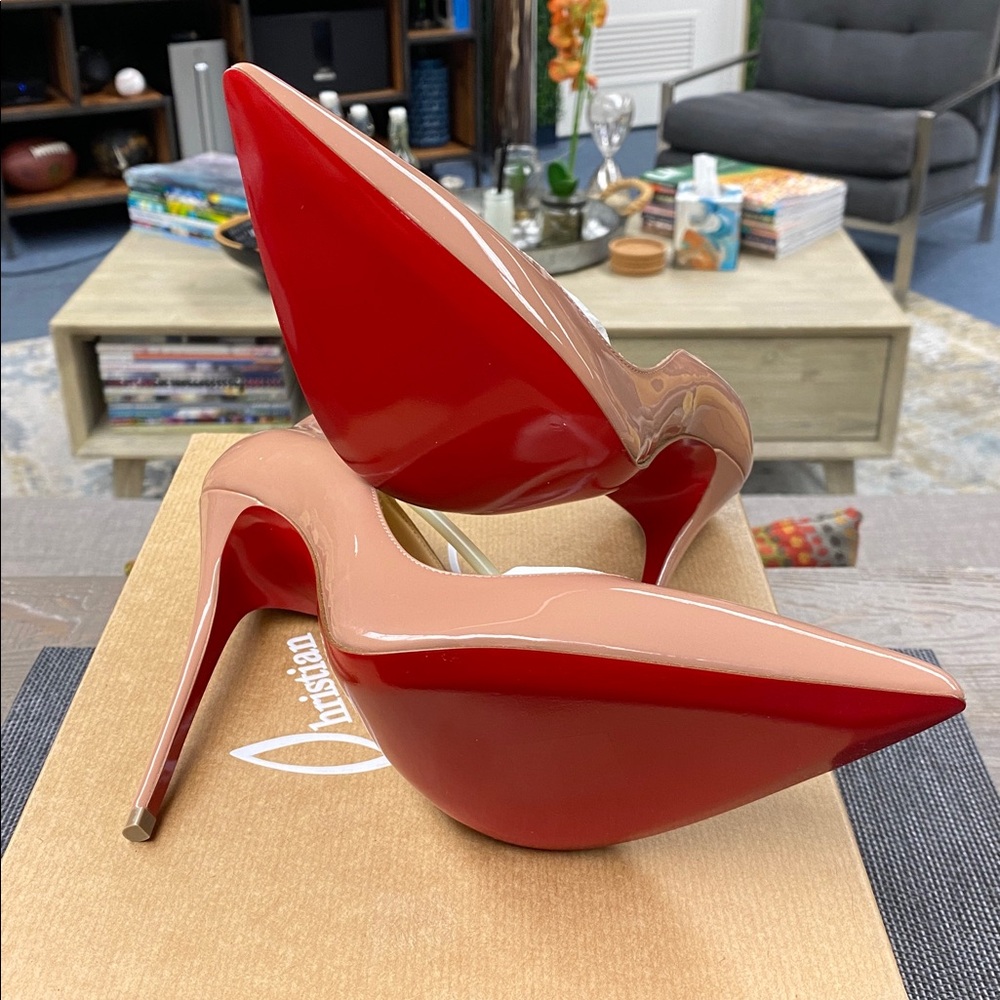 Christian Louboutin Blush Patent Leather Heels - Picture 9 of 9